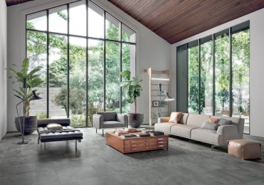 Pavimento in gres porcellanato effetto cemento