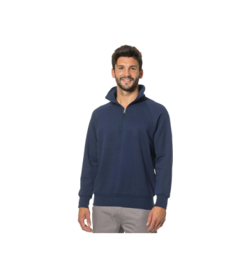 FELPA ZIP CORTA NAVY