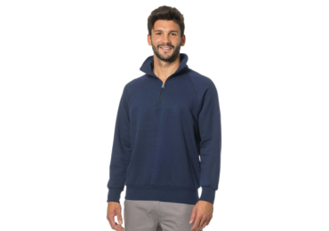 FELPA ZIP CORTA NAVY