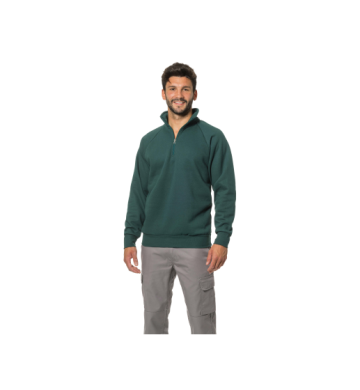 FELPA ZIP CORTA BOTTIGLIA COTTON