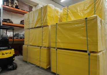 Pannelli gialli per edilizia