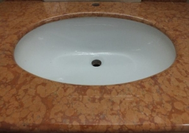 LAVABO IN MARMO ROSSO