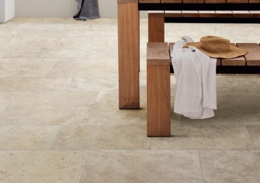 PAVIMENTO IN GRES EFFETTO PIETRA CALCAREA BEIGE