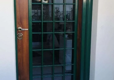 Porta blindata a vetro