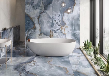 Gres porcellanato serie Tele di Marmo Onyx colore Blue
