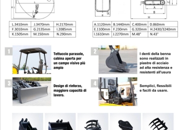 Miniescavatore 20 quintali top di gamma
