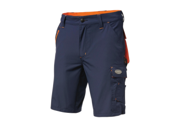 BERMUDA STRETCH BLU/ARANCIO