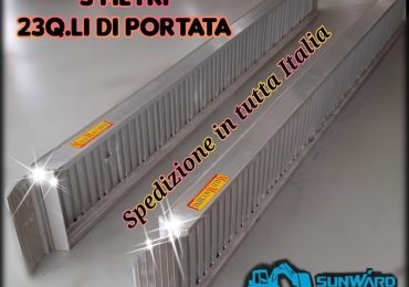 Coppia di rampe 3 metri con 23 quintali di portata