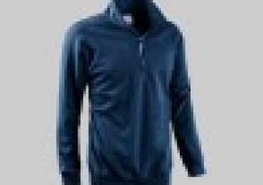 FELPA CON ZIP CORTA BLU