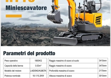 Miniescavatori 18 quintali