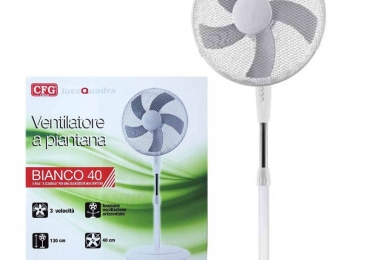 VENTILATORE LUCE QUADRA A PIANTANA